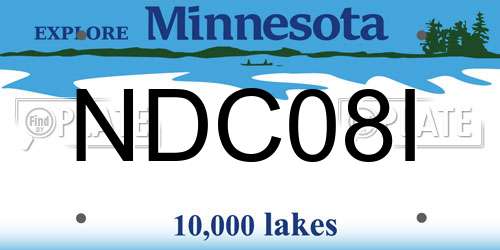 NDC08I Minnesota License Plate