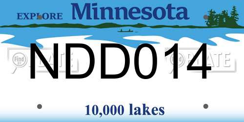 NDD014 Minnesota License Plate