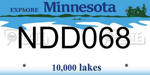 NDD068 Minnesota License Plate