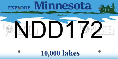 NDD172 Minnesota License Plate