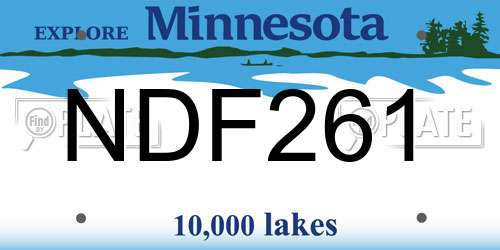 NDF261 Minnesota License Plate