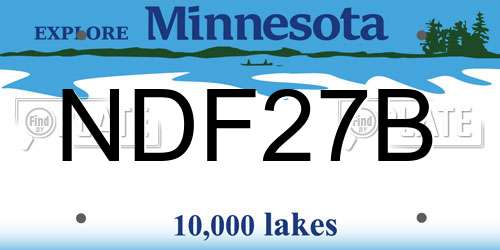 NDF27B Minnesota License Plate