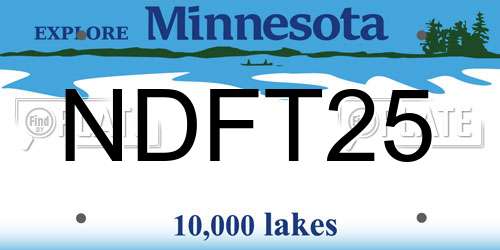 NDFT25 Minnesota License Plate
