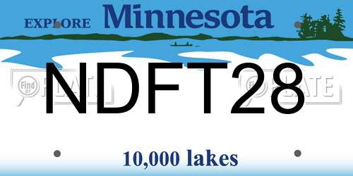 NDFT28 Minnesota License Plate