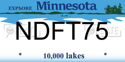 NDFT75 Minnesota License Plate