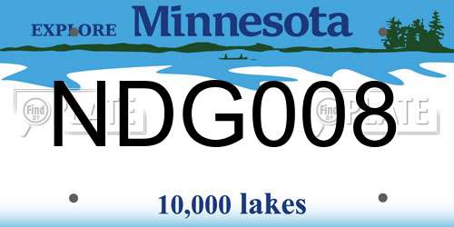 NDG008 Minnesota License Plate