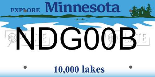 NDG00B Minnesota License Plate