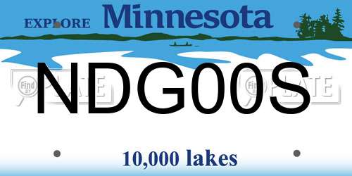 NDG00S Minnesota License Plate