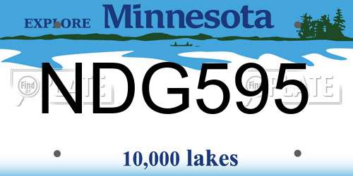 NDG595 Minnesota License Plate