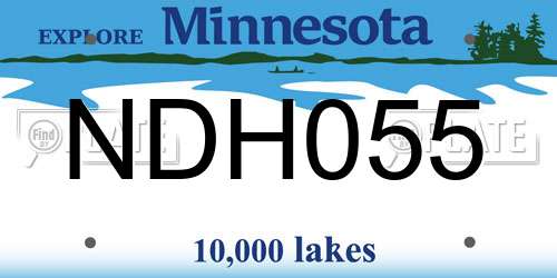 NDH055 Minnesota License Plate
