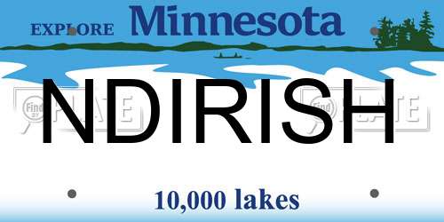 NDIRISH Minnesota License Plate