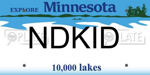 NDKID Minnesota License Plate