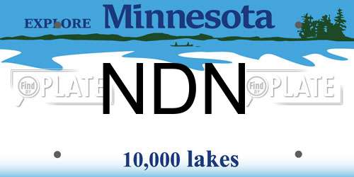 NDN Minnesota License Plate