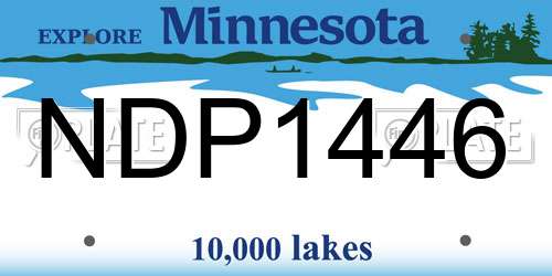 NDP1446 Minnesota License Plate