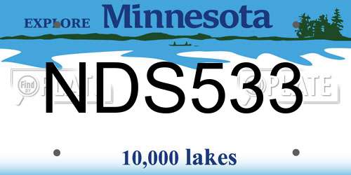 NDS533 Minnesota License Plate