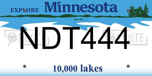 NDT444 Minnesota License Plate