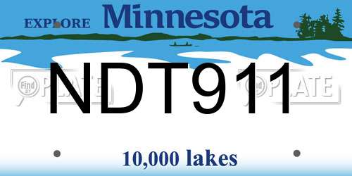 NDT911 Minnesota License Plate