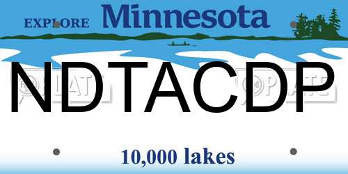 NDTACDP Minnesota License Plate