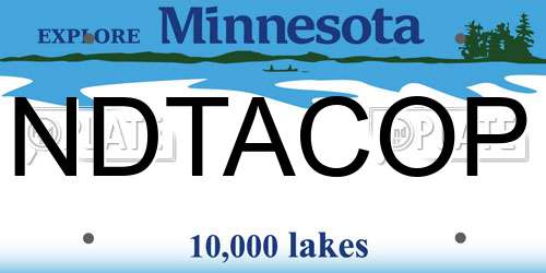 NDTACOP Minnesota License Plate