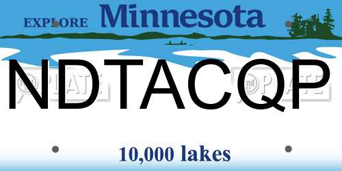 NDTACQP Minnesota License Plate