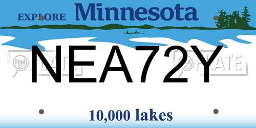 NEA72Y Minnesota License Plate