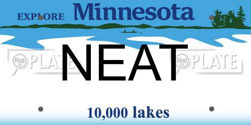 NEAT Minnesota License Plate