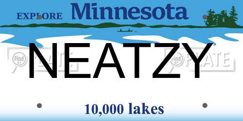 NEATZY Minnesota License Plate