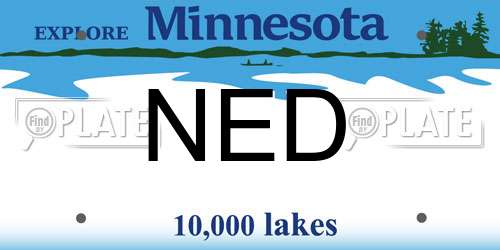 NED Minnesota License Plate