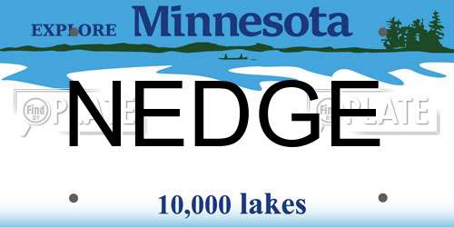 NEDGE Minnesota License Plate