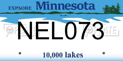 NEL073 Minnesota License Plate