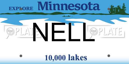 NELL Minnesota License Plate