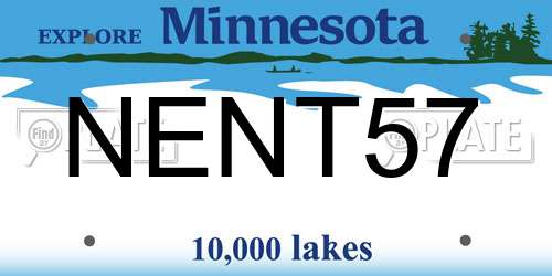 NENT57 Minnesota License Plate