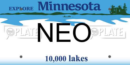 NEO Minnesota License Plate
