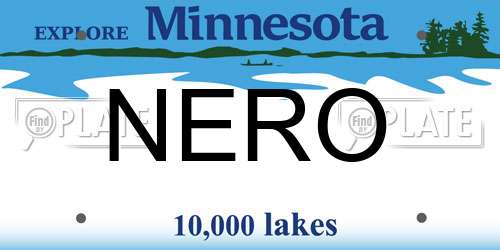 NERO Minnesota License Plate