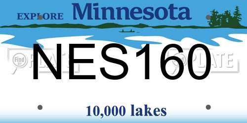 NES160 Minnesota License Plate