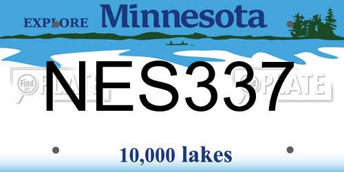 NES337 Minnesota License Plate