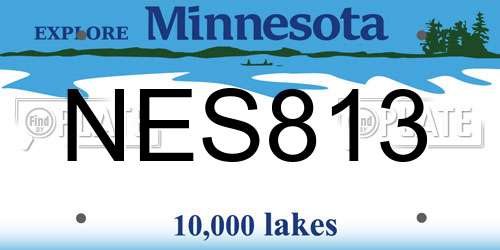 NES813 Minnesota License Plate