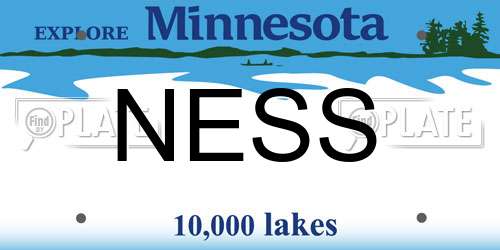 NESS Minnesota License Plate