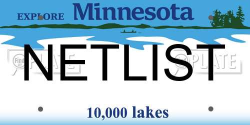 NETLIST Minnesota License Plate