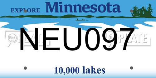 NEU097 Minnesota License Plate