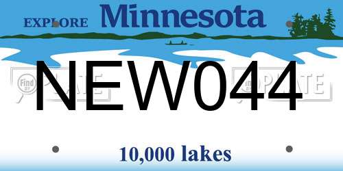 NEW044 Minnesota License Plate