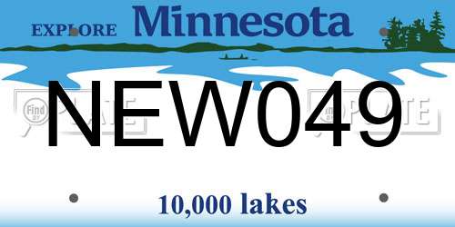 NEW049 Minnesota License Plate