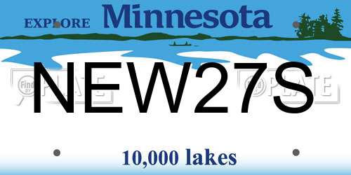 NEW27S Minnesota License Plate