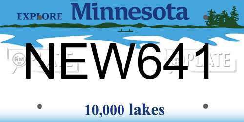 NEW641 Minnesota License Plate