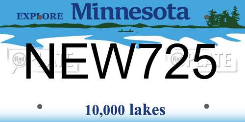 NEW725 Minnesota License Plate