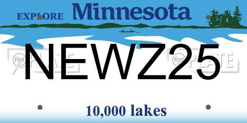 NEWZ25 Minnesota License Plate