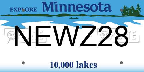 NEWZ28 Minnesota License Plate