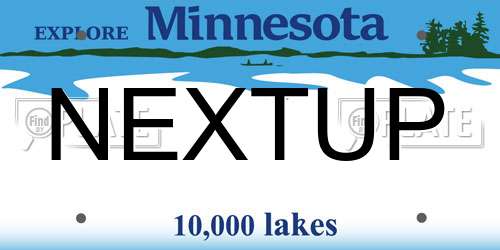 NEXTUP Minnesota License Plate