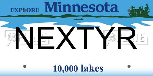 NEXTYR Minnesota License Plate
