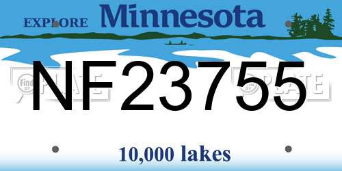 NF23755 Minnesota License Plate